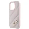 Karl Lagerfeld Diagonal Quilted Script Back Cover hoesje voor Apple iPhone 14 Pro Max - Roze 6