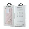 Karl Lagerfeld Diagonal Quilted Script Back Cover hoesje voor Apple iPhone 14 Pro Max - Roze 8