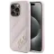Karl Lagerfeld Diagonal Quilted Script Back Cover hoesje voor Apple iPhone 15 Pro - Roze