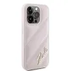 Karl Lagerfeld Diagonal Quilted Script Back Cover hoesje voor Apple iPhone 15 Pro - Roze 4