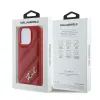 Karl Lagerfeld Diagonal Quilted Script Back Cover hoesje voor Apple iPhone 15 Pro - Rood 8