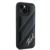 Karl Lagerfeld Diagonal Quilted Script Back Cover hoesje voor Apple iPhone 15 Plus/14 Plus - Zwart 4