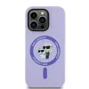 Karl Lagerfeld Silicone Karl & Choupette Heads Ring Back Cover hoesje met MagSafe voor Apple iPhone 14 Pro Max - Paars 3