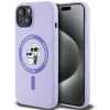Karl Lagerfeld Silicone Karl & Choupette Heads Ring Back Cover hoesje met MagSafe voor Apple iPhone 15 - Paars