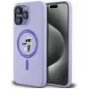 Karl Lagerfeld Silicone Karl & Choupette Heads Ring Back Cover hoesje met MagSafe voor Apple iPhone 15 Pro Max - Paars