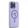 Karl Lagerfeld Silicone Karl & Choupette Heads Ring Back Cover hoesje met MagSafe voor Apple iPhone 15 Pro Max - Paars 4