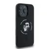 Karl Lagerfeld Silicone Karl & Choupette Heads Ring Back Cover hoesje met MagSafe voor Apple iPhone 16 Pro - Zwart 2