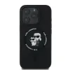 Karl Lagerfeld Silicone Karl & Choupette Heads Ring Back Cover hoesje met MagSafe voor Apple iPhone 16 Pro - Zwart 3