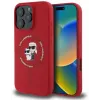 Karl Lagerfeld Silicone Karl & Choupette Heads Ring Back Cover hoesje met MagSafe voor Apple iPhone 16 Pro - Rood