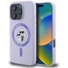 Karl Lagerfeld Silicone Karl & Choupette Heads Ring Back Cover hoesje met MagSafe voor Apple iPhone 16 Pro - Paars