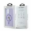 Karl Lagerfeld Silicone Karl & Choupette Heads Ring Back Cover hoesje met MagSafe voor Apple iPhone 16 Pro - Paars 4