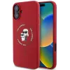 Karl Lagerfeld Silicone Karl & Choupette Heads Ring Back Cover hoesje met MagSafe voor Apple iPhone 16 Plus - Rood
