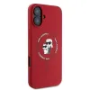 Karl Lagerfeld Silicone Karl & Choupette Heads Ring Back Cover hoesje met MagSafe voor Apple iPhone 16 Plus - Rood 4