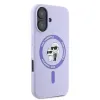 Karl Lagerfeld Silicone Karl & Choupette Heads Ring Back Cover hoesje met MagSafe voor Apple iPhone 16 Plus - Paars 4