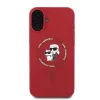 Karl Lagerfeld Silicone Karl & Choupette Heads Ring Back Cover hoesje met MagSafe voor Apple iPhone 16 - Rood 3