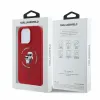 Karl Lagerfeld Silicone Karl & Choupette Heads Ring Back Cover hoesje met MagSafe voor Apple iPhone 16 Pro Max - Rood 5