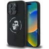 Karl Lagerfeld Silicone Karl & Choupette Heads Ring Back Cover hoesje met MagSafe voor Apple iPhone 16 Pro Max - Zwart