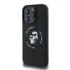 Karl Lagerfeld Silicone Karl & Choupette Heads Ring Back Cover hoesje met MagSafe voor Apple iPhone 16 Pro Max - Zwart 3