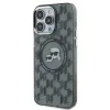 Karl Lagerfeld IML Monogram Karl & Choupette Head Back Cover hoesje met MagSafe voor Apple iPhone 15 Pro - Zwart 2