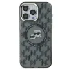 Karl Lagerfeld IML Monogram Karl & Choupette Head Back Cover hoesje met MagSafe voor Apple iPhone 15 Pro - Zwart 3