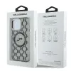 Karl Lagerfeld IML Monogram Karl & Choupette Head Back Cover hoesje met MagSafe voor Apple iPhone 15 Pro - Zwart 8