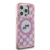 Karl Lagerfeld IML Monogram Karl & Choupette Head Back Cover hoesje met MagSafe voor Apple iPhone 15 Pro - Roze 4