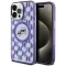Karl Lagerfeld IML Monogram Karl & Choupette Head Back Cover hoesje met MagSafe voor Apple iPhone 15 Pro - Paars