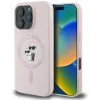 Karl Lagerfeld Silicone Karl & Choupette Heads Ring Back Cover hoesje met MagSafe voor Apple iPhone 16 Pro Max - Roze