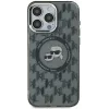 Karl Lagerfeld IML Monogram Karl & Choupette Head Back Cover hoesje met MagSafe voor Apple iPhone 15 - Zwart