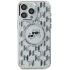 Karl Lagerfeld IML Monogram Karl & Choupette Head Back Cover hoesje met MagSafe voor Apple iPhone 16 Pro - Transparant