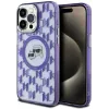 Karl Lagerfeld IML Monogram Karl & Choupette Head Back Cover hoesje met MagSafe voor Apple iPhone 15 Pro Max - Paars