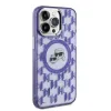 Karl Lagerfeld IML Monogram Karl & Choupette Head Back Cover hoesje met MagSafe voor Apple iPhone 15 Pro Max - Paars 4