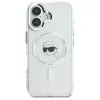 Karl Lagerfeld IML Metal Karl Head Back Cover hoesje met MagSafe voor Apple iPhone 16 Plus - Wit 3