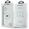 Karl Lagerfeld IML Metal Karl Head Back Cover hoesje met MagSafe voor Apple iPhone 16 - Wit 8