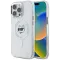 Karl Lagerfeld IML Metal Choupette Head Back Cover hoesje met MagSafe voor Apple iPhone 16 Pro - Wit