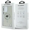 Karl Lagerfeld IML Metal Choupette Head Back Cover hoesje met MagSafe voor Apple iPhone 16 Pro - Wit 8