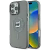 Karl Lagerfeld IML Metal Choupette Head Back Cover hoesje met MagSafe voor Apple iPhone 16 Pro - Zwart