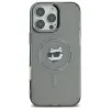 Karl Lagerfeld IML Metal Choupette Head Back Cover hoesje met MagSafe voor Apple iPhone 16 Pro - Zwart 3