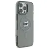 Karl Lagerfeld IML Metal Choupette Head Back Cover hoesje met MagSafe voor Apple iPhone 16 Pro - Zwart 4