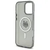 Karl Lagerfeld IML Metal Choupette Head Back Cover hoesje met MagSafe voor Apple iPhone 16 Pro - Zwart 7