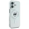 Karl Lagerfeld IML Metal Choupette Head Back Cover hoesje met MagSafe voor Apple iPhone 16 Plus - Wit 4