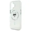 Karl Lagerfeld IML Metal Choupette Head Back Cover hoesje met MagSafe voor Apple iPhone 16 Plus - Wit 6
