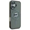 Karl Lagerfeld IML Metal Choupette Head Back Cover hoesje met MagSafe voor Apple iPhone 16 Plus - Zwart 4
