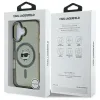 Karl Lagerfeld IML Metal Choupette Head Back Cover hoesje met MagSafe voor Apple iPhone 16 Plus - Zwart 8