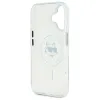 Karl Lagerfeld IML Metal Choupette Head Back Cover hoesje met MagSafe voor Apple iPhone 16 - Wit 7