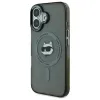 Karl Lagerfeld IML Metal Choupette Head Back Cover hoesje met MagSafe voor Apple iPhone 16 - Zwart 2