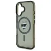 Karl Lagerfeld IML Metal Choupette Head Back Cover hoesje met MagSafe voor Apple iPhone 16 - Zwart 6