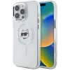 Karl Lagerfeld IML Metal Choupette Head Back Cover hoesje met MagSafe voor Apple iPhone 16 Pro Max - Wit