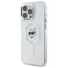 Karl Lagerfeld IML Metal Choupette Head Back Cover hoesje met MagSafe voor Apple iPhone 16 Pro Max - Wit 2