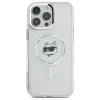 Karl Lagerfeld IML Metal Choupette Head Back Cover hoesje met MagSafe voor Apple iPhone 16 Pro Max - Wit 3